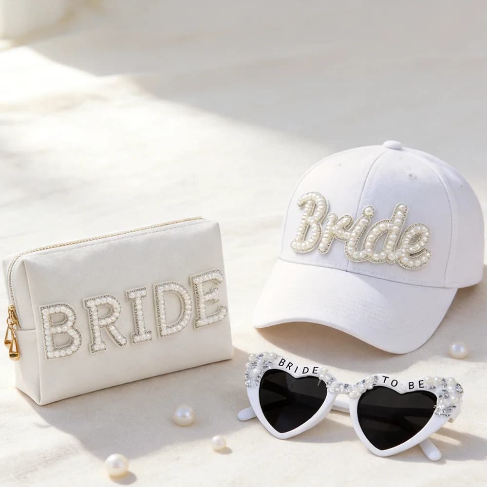 White Bridal Bachelorette Party Accessories Kit