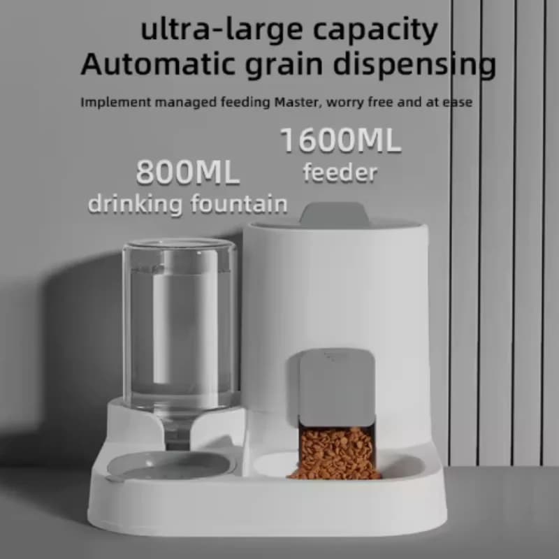 Cat and Dog Dual Feeding Water Bowl