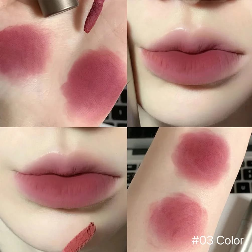 Matte Finish Lip Glaze with Velvet Texture