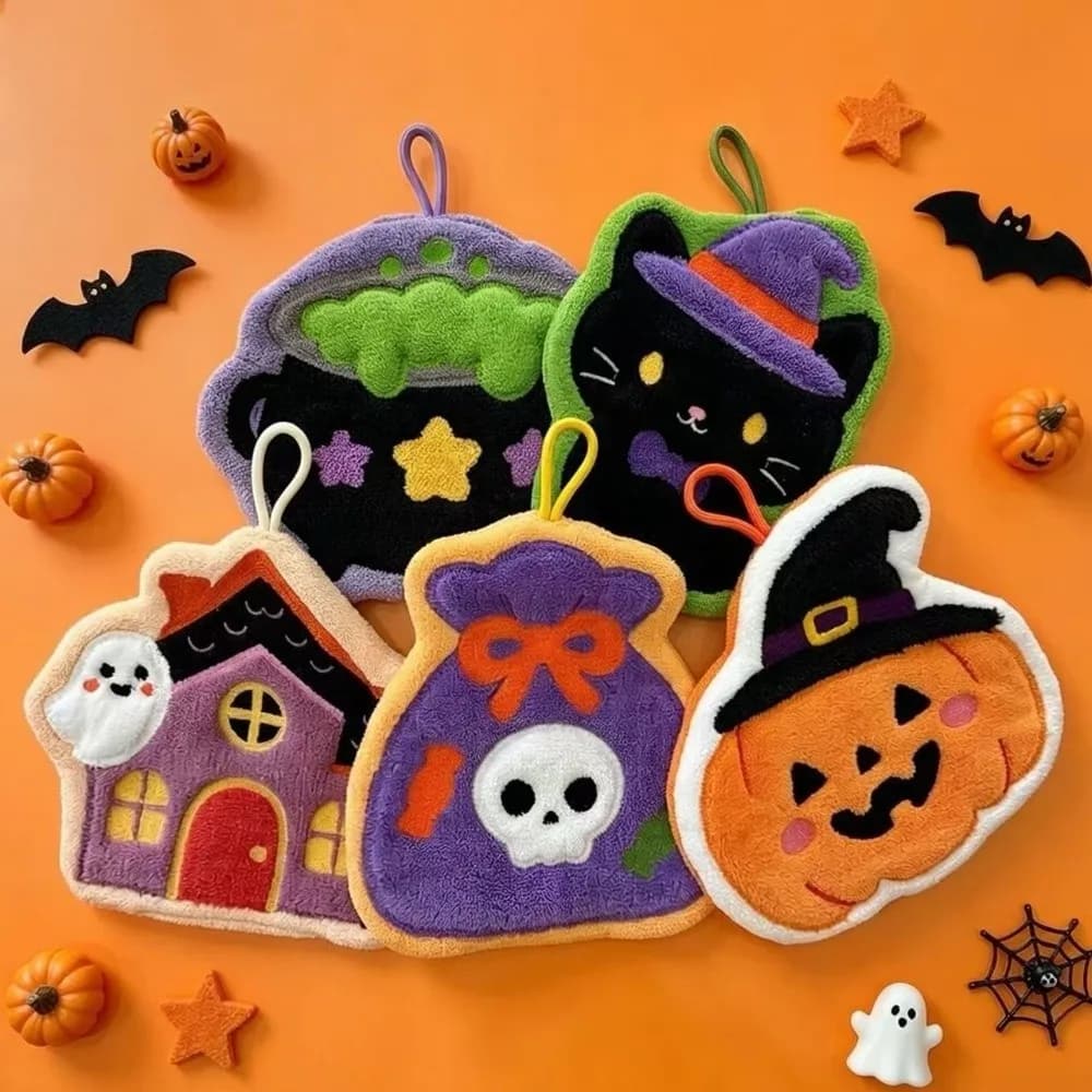 Halloween Embroidered Hand Towels