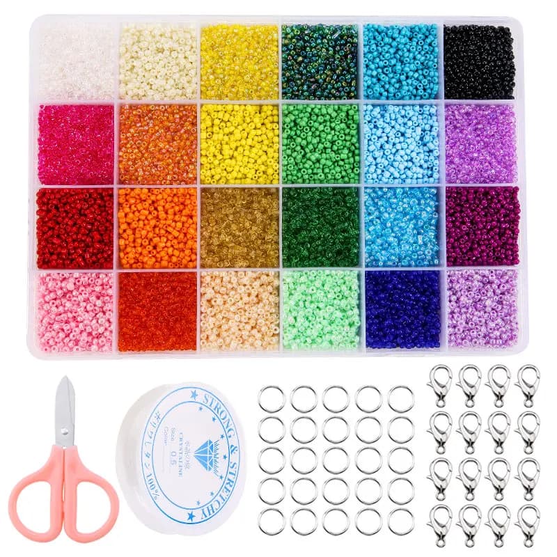 Glass Seed Beads Jewelry Making Kit 20000pcs