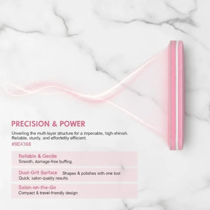 4-Sided Nail Buffer Rectangular Easy Grip