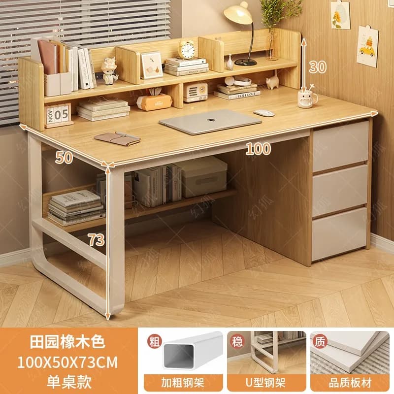 White Drawer Office Desk Fancy Organizer Ergonomic Computer Vanity Office Desk Study Sedentary Biurka Komputerowe Furnitures