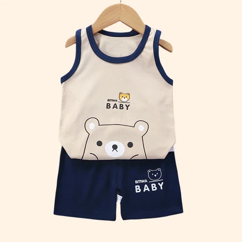 Children's Cotton Vest and Shorts Set