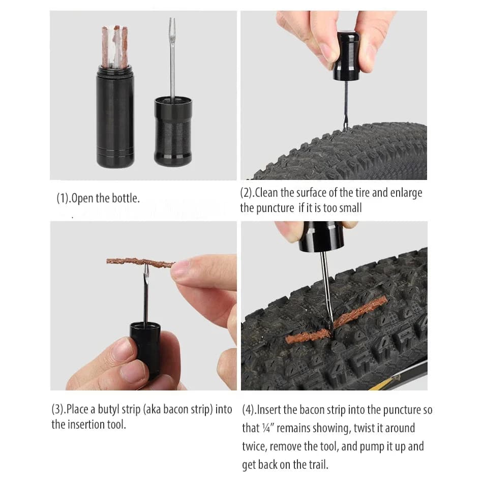Tubeless Tire Repair Kit with Insertion Tool