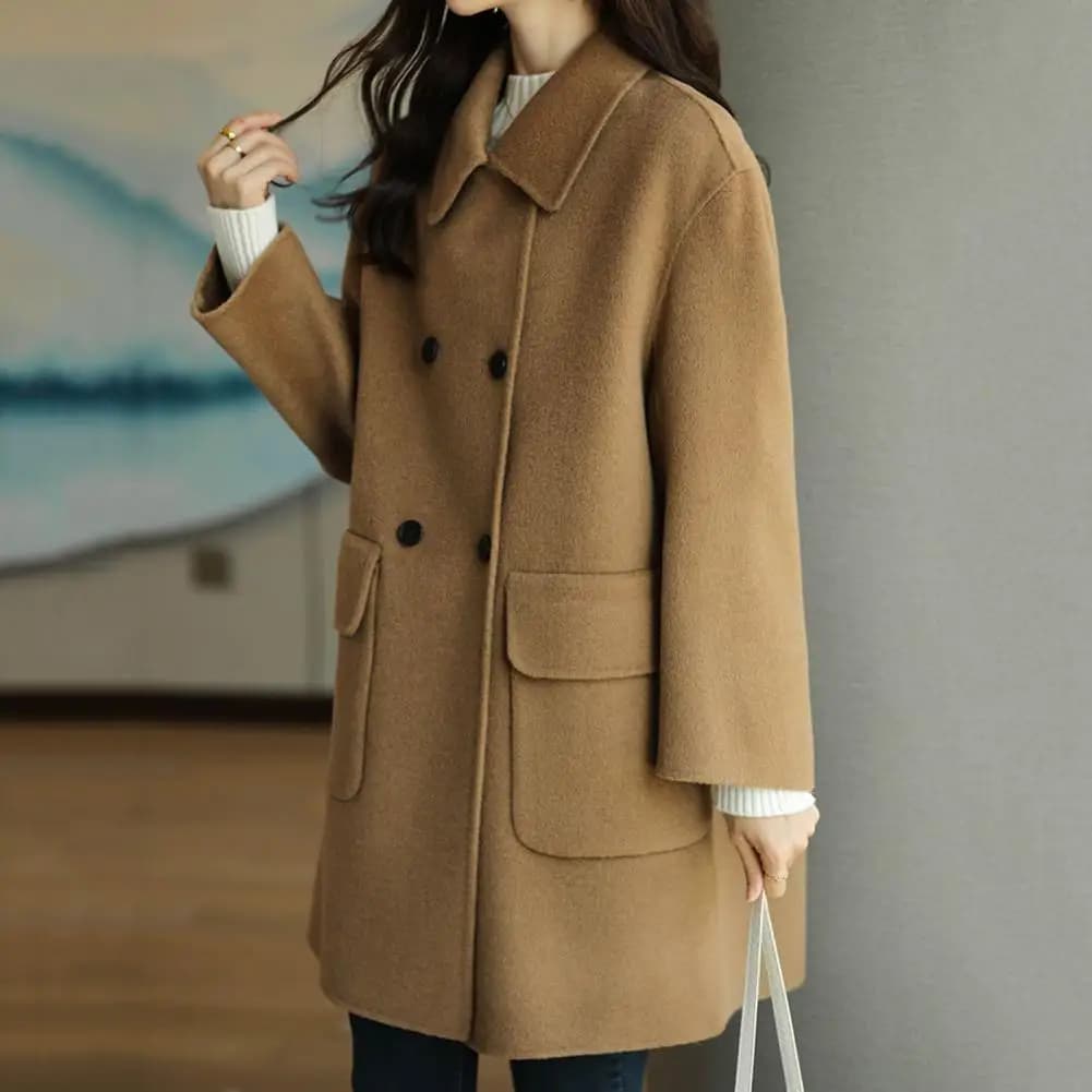 Women's Mid-Length Polyester Coat