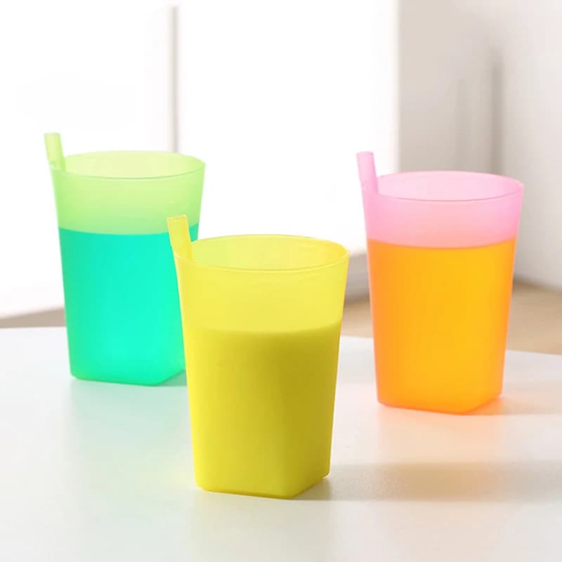 Candy Color Baby Sippy Cup with Straw