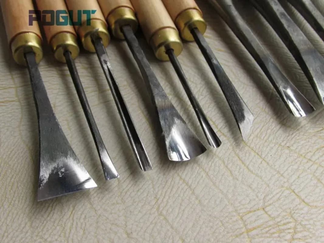 10 Pieces Hand Wood Chisel General Details Carving Knives Tools Set Made By Hand