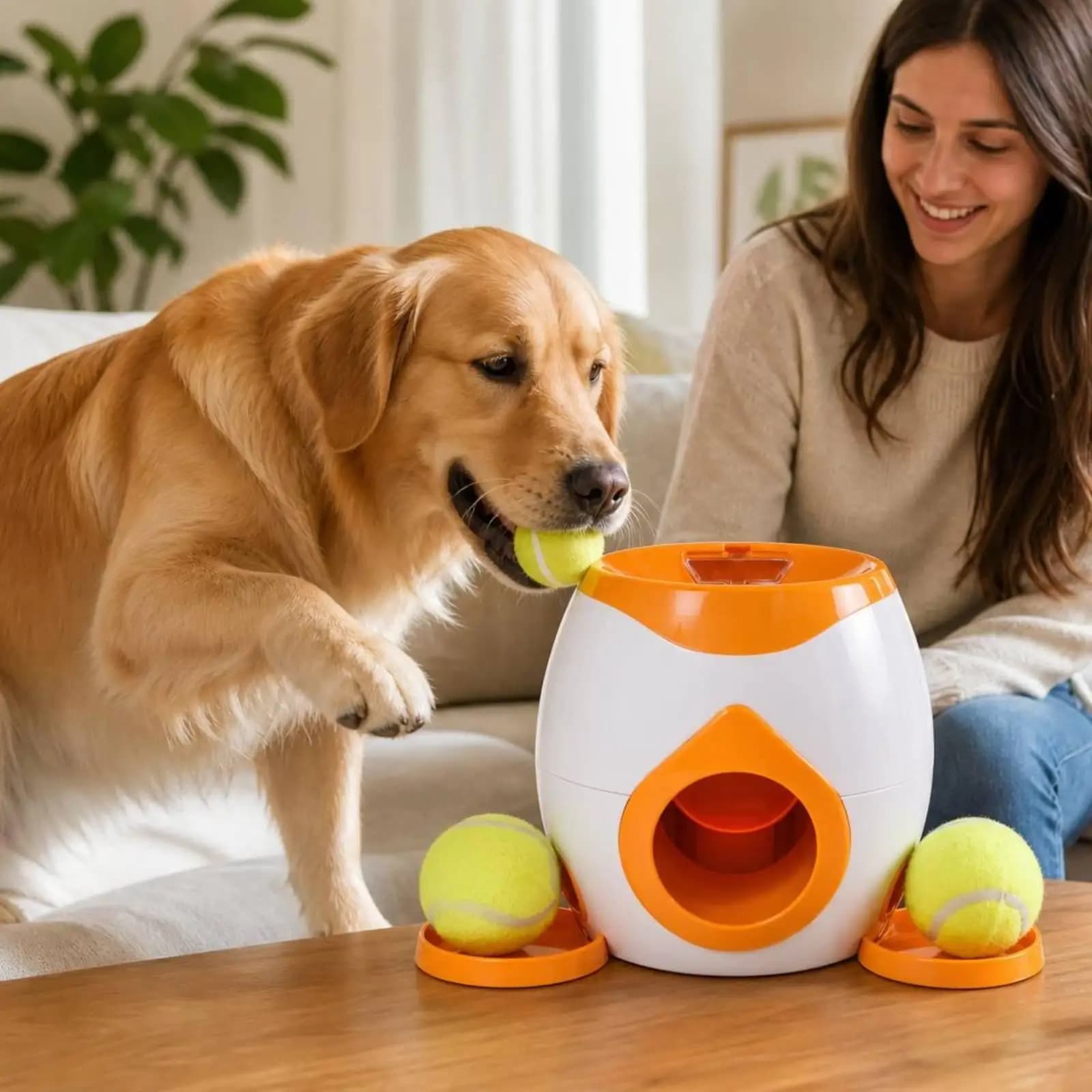Dog Treat Dispensing Toy with Front Opening