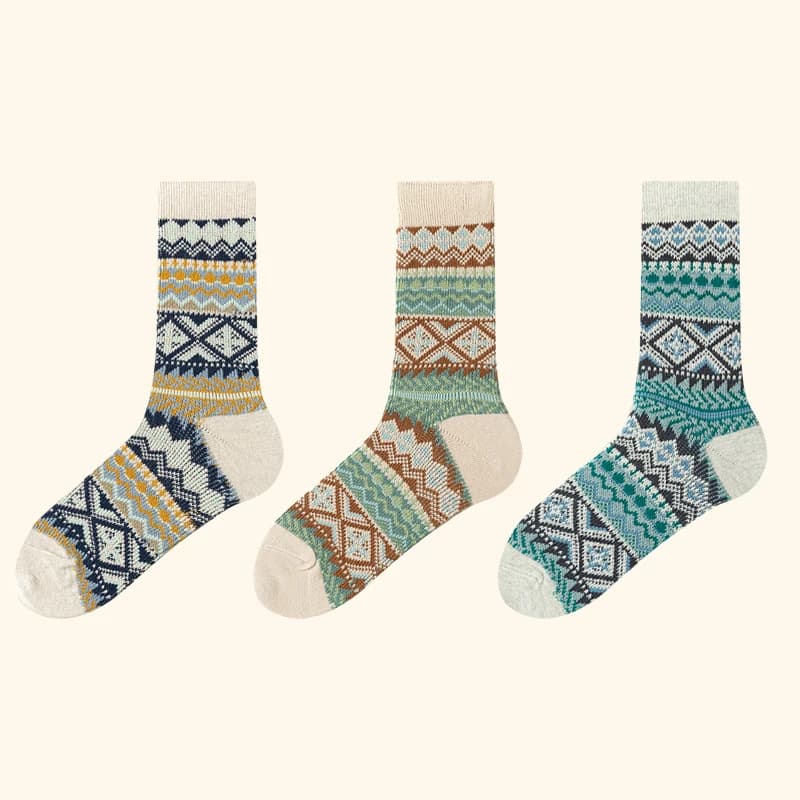 Men's Colorful Crew Socks, 3-Pair Pack