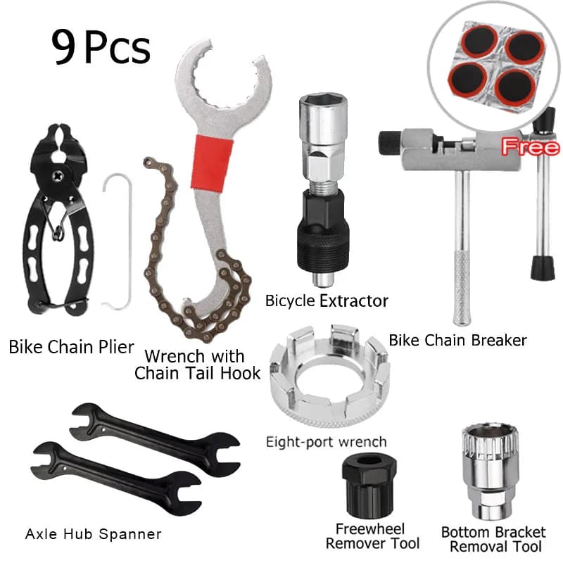 Bike Repair Tool Kit with Chain Breaker and Crank Puller