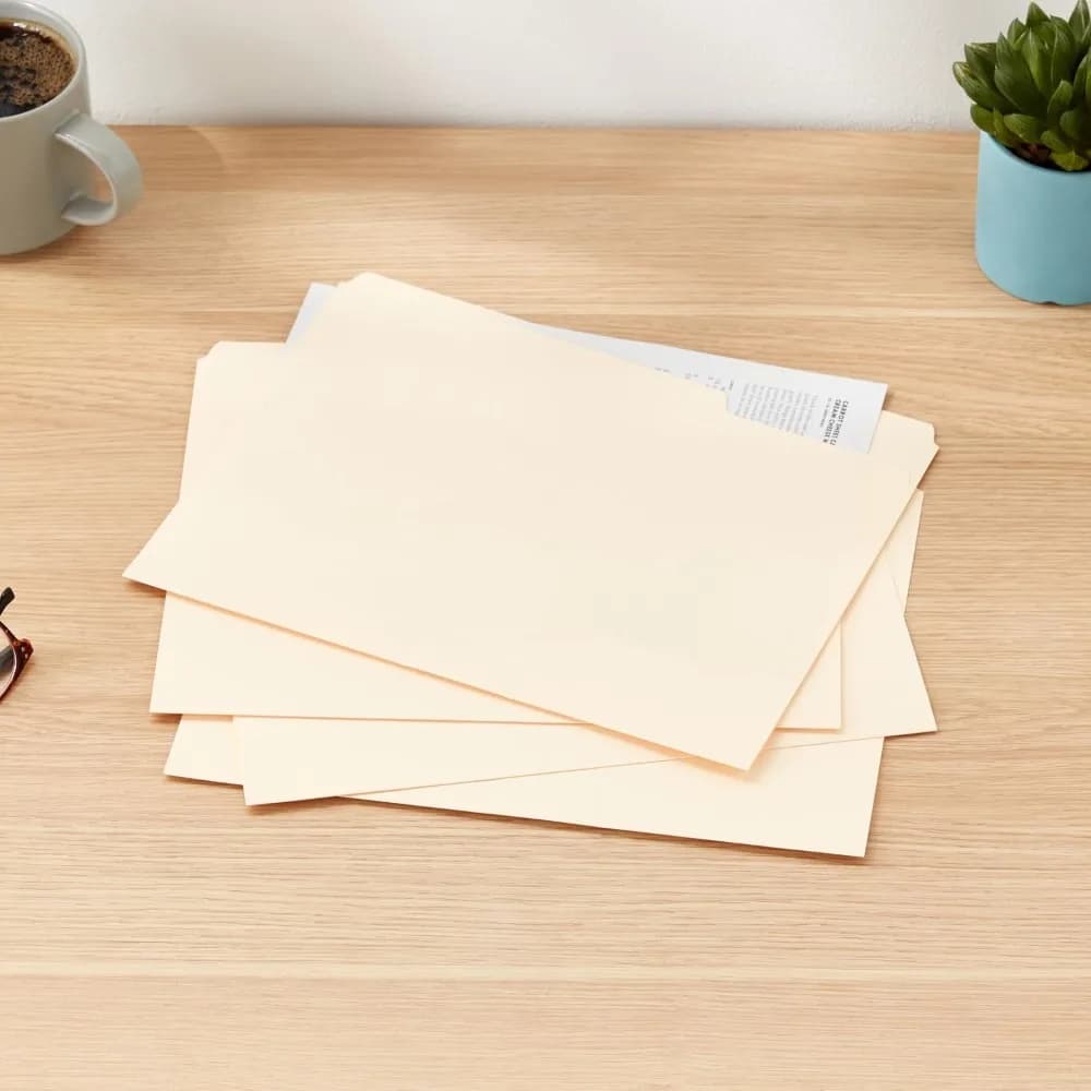 A4 Manila File Folder with Page-Turn Design