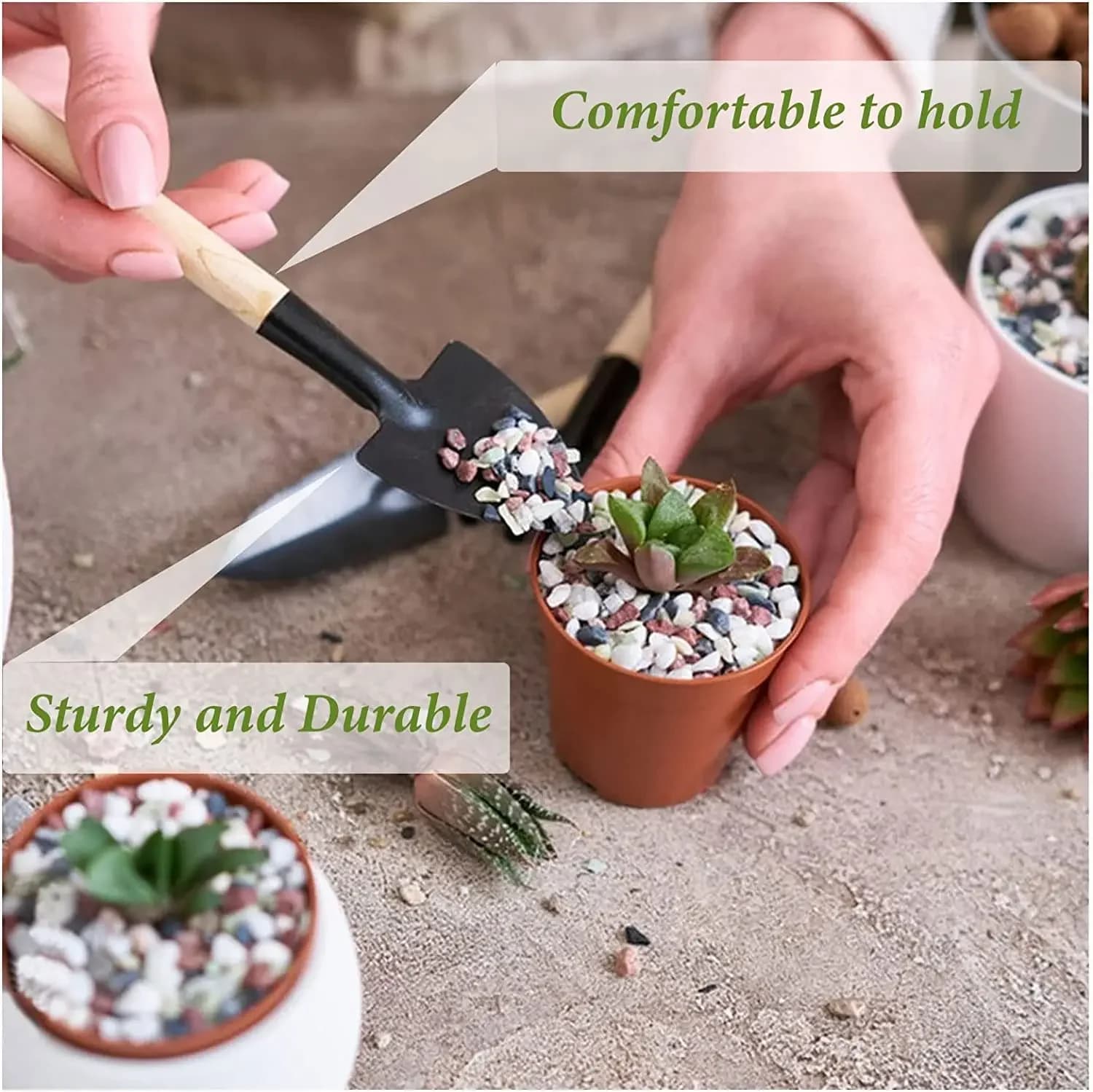 Mini Garden Tool Set with Shovel and Rake