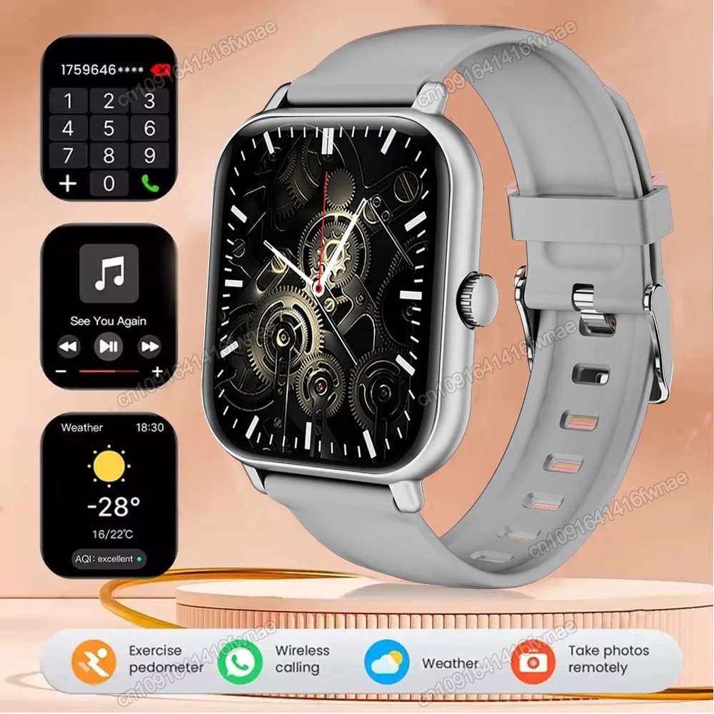 Smart Watch For Android IOS Watches 2.01inch HD Display Bluetooth Call Message Alert Music Sports Smartwatch Men Women Gift Ht30