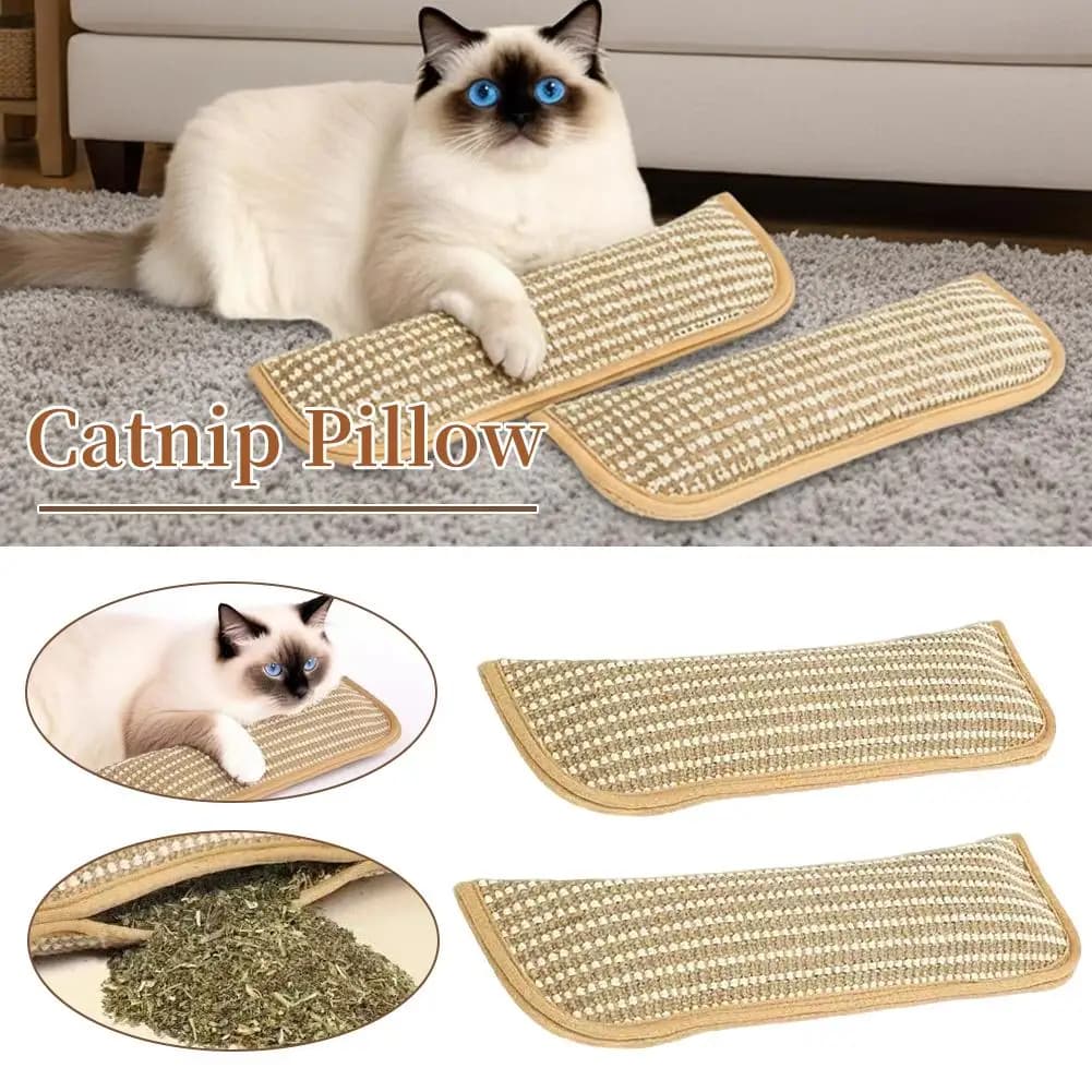 Cat Scratcher Interactive Toys For Cat Catnip Pillow Teeth Grinding And Anti Bite Wear Resistant Cat Toy Scratching Post For Cat