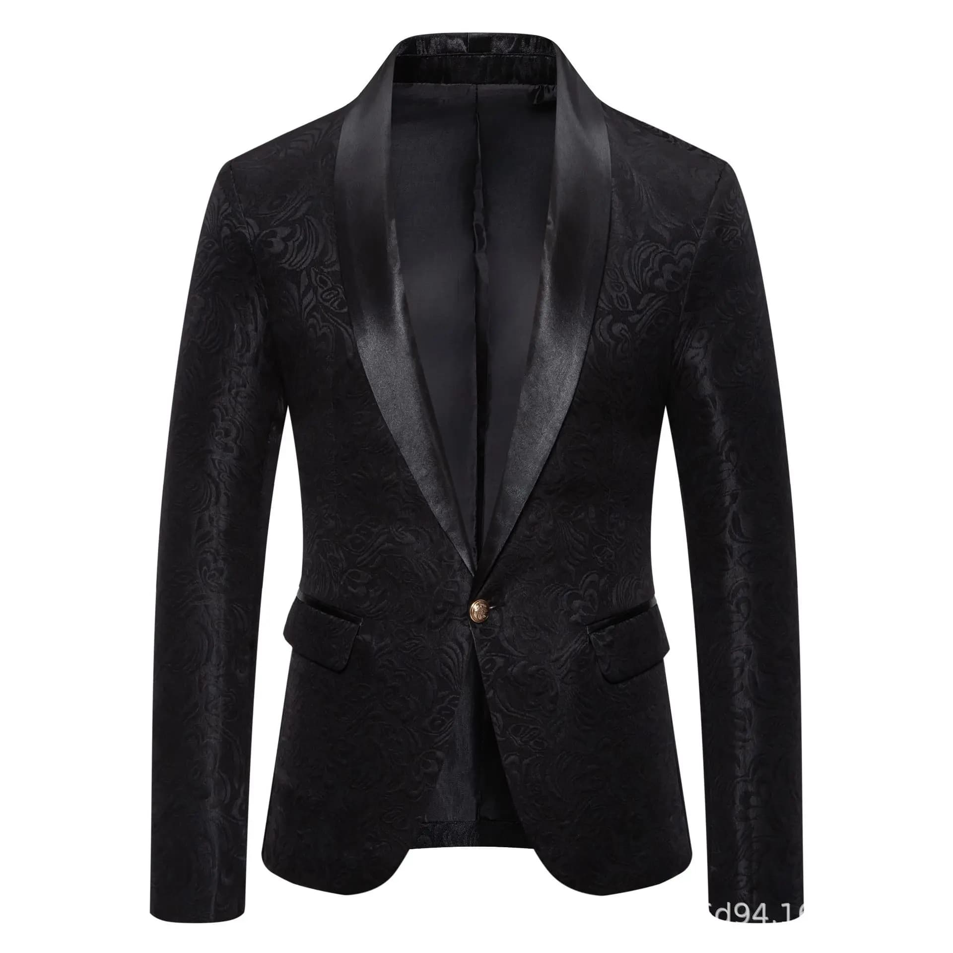 Men's Slim Fit Jacquard Suit Jacket