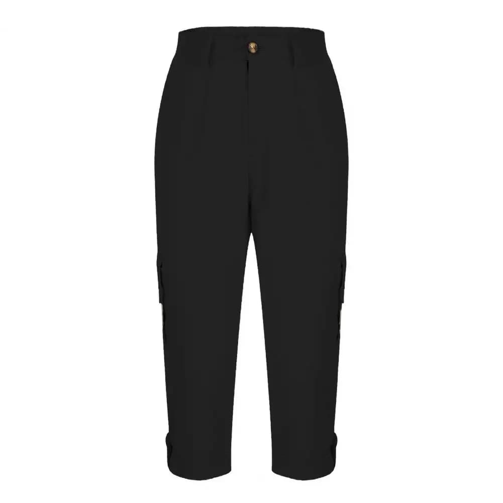 Women's Mid-Rise Cropped Cargo Capri Pants