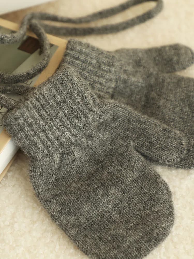 Baby Cashmere Knitted Mittens for Toddlers