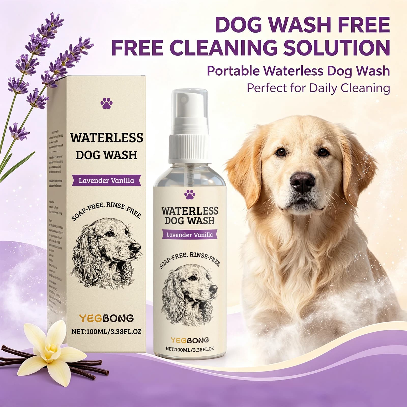 Waterless Dog Shampoo Spray
