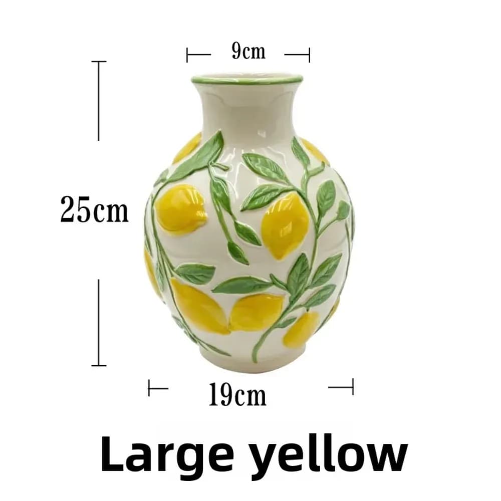 Ceramic Lemon Flower Vase Planter
