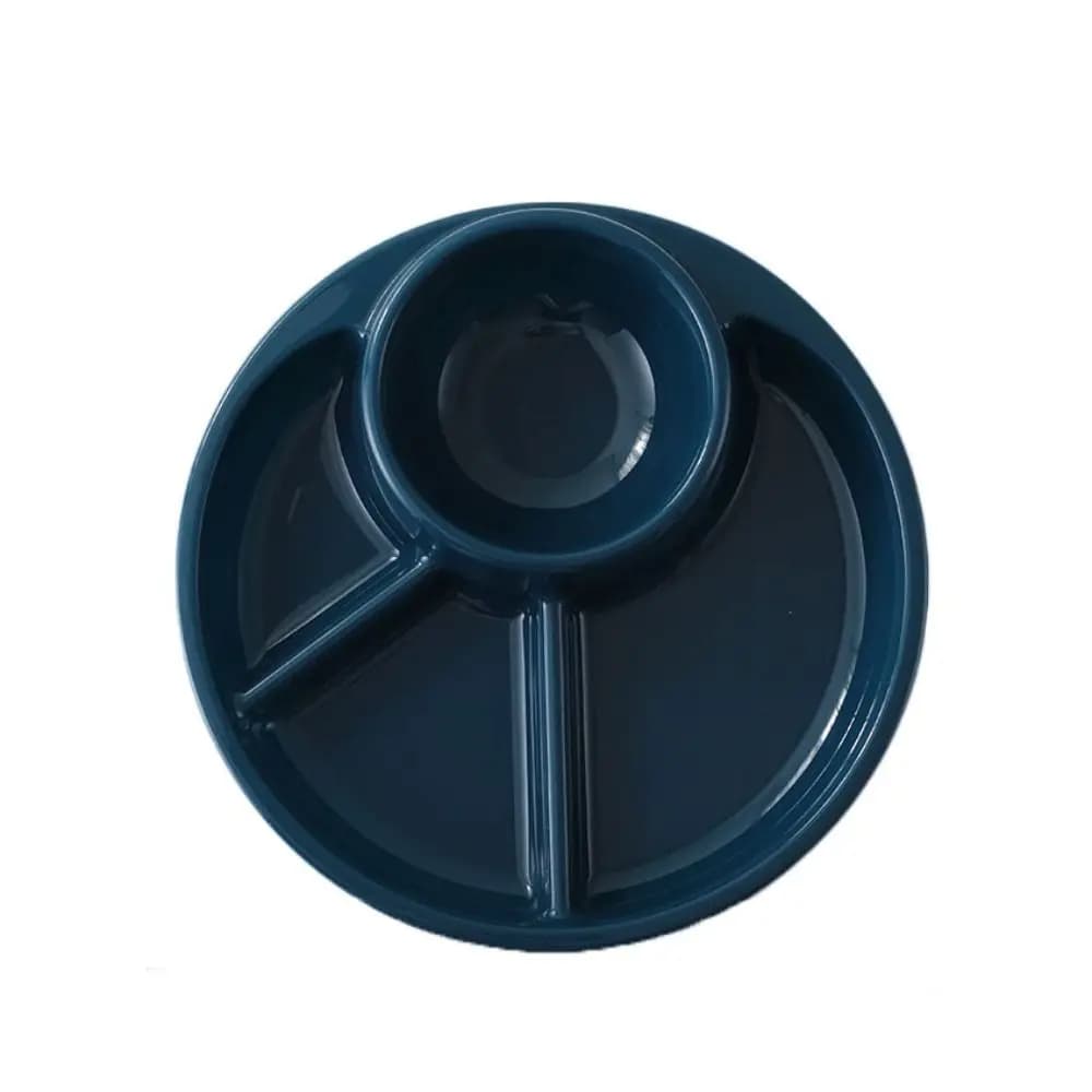 Round Divided Dinner Plate with 4 Compartments