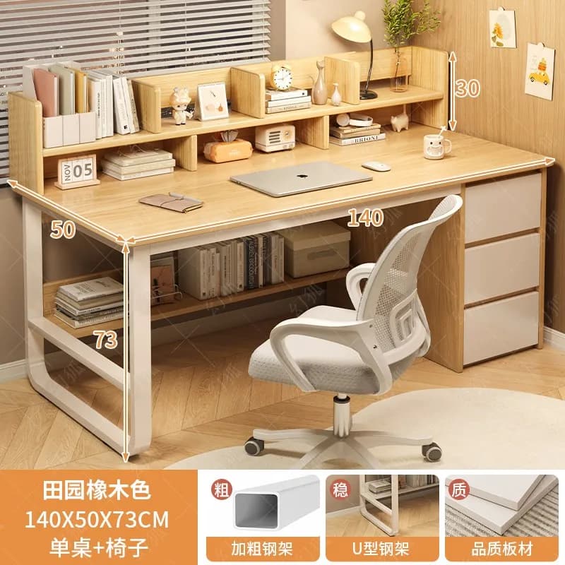 White Drawer Office Desk Fancy Organizer Ergonomic Computer Vanity Office Desk Study Sedentary Biurka Komputerowe Furnitures
