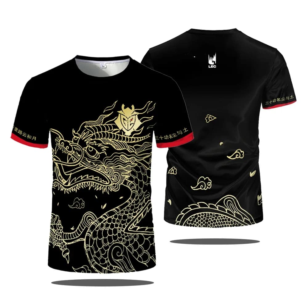 Esports Team Uniform G2 Sports T-shirt National Sport Games Jersey Men T shirts O-Neck Breathable Quick Dry Oversized Tees