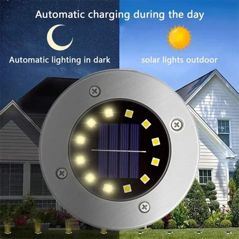 Solar Disk Lights Underground Lawn Garden