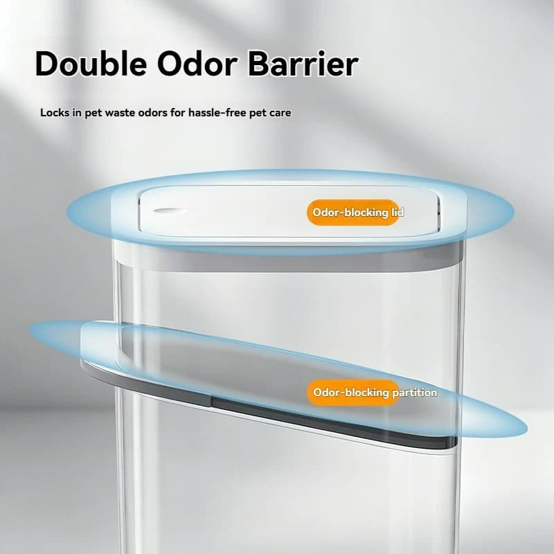Layered Cat Litter Box with Waste Scoop