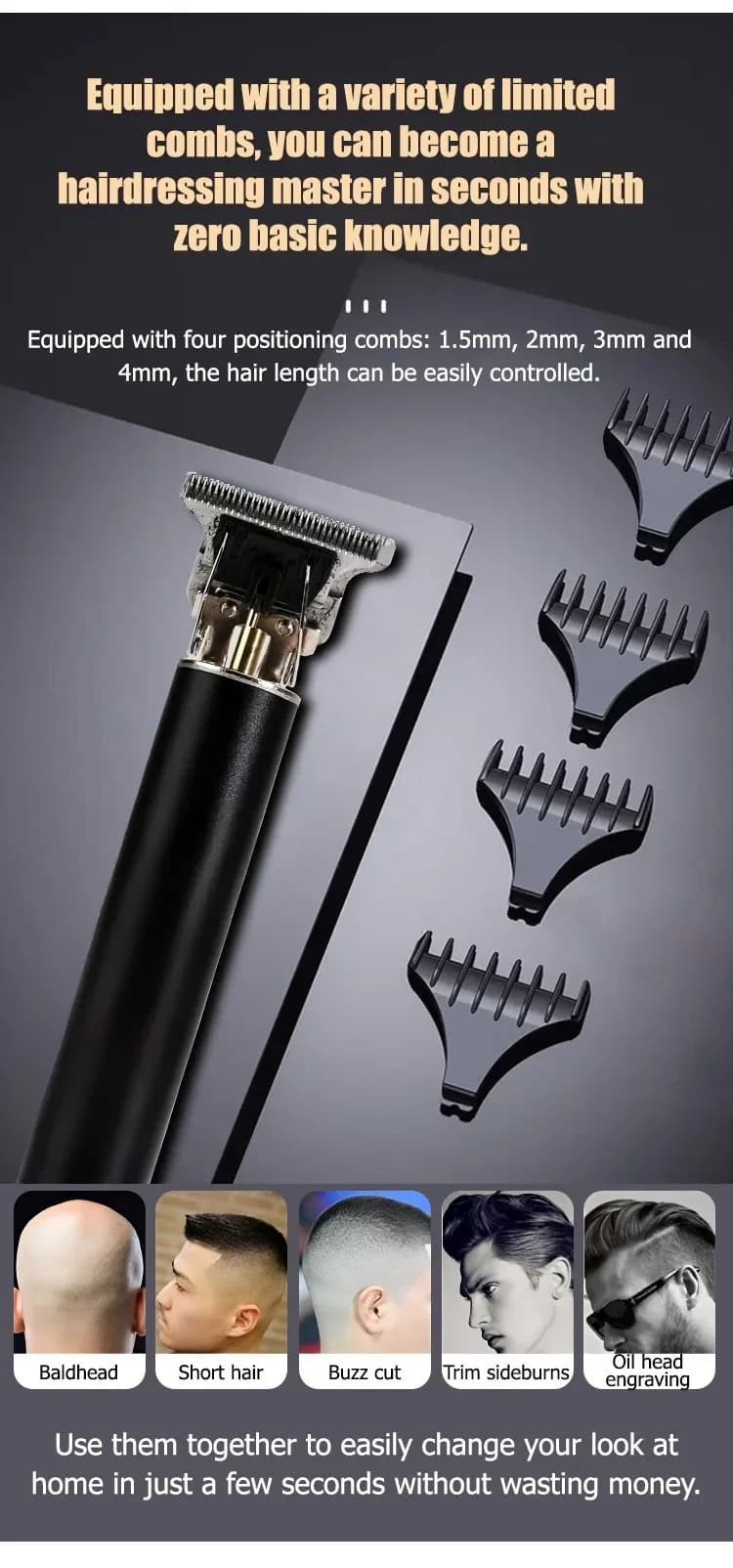 Rechargeable Cordless Hair Clipper Trimmer