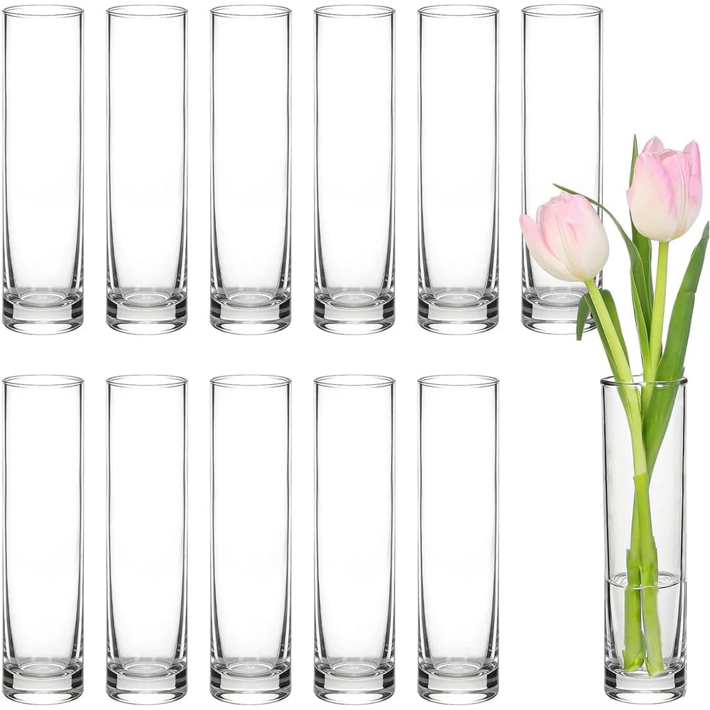 Glass Cylinder Bud Vases