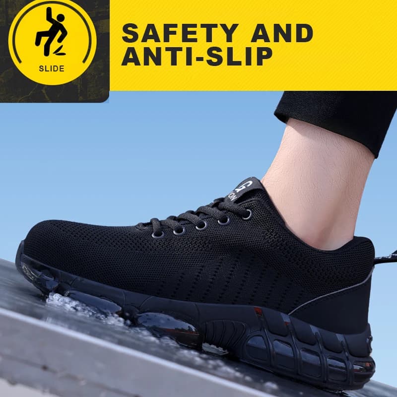 Steel Toe Safety Shoes for Men Women Comfortable Breathable Non Slip Work Shoes Security Protective Shoes Comfortable Sneakers