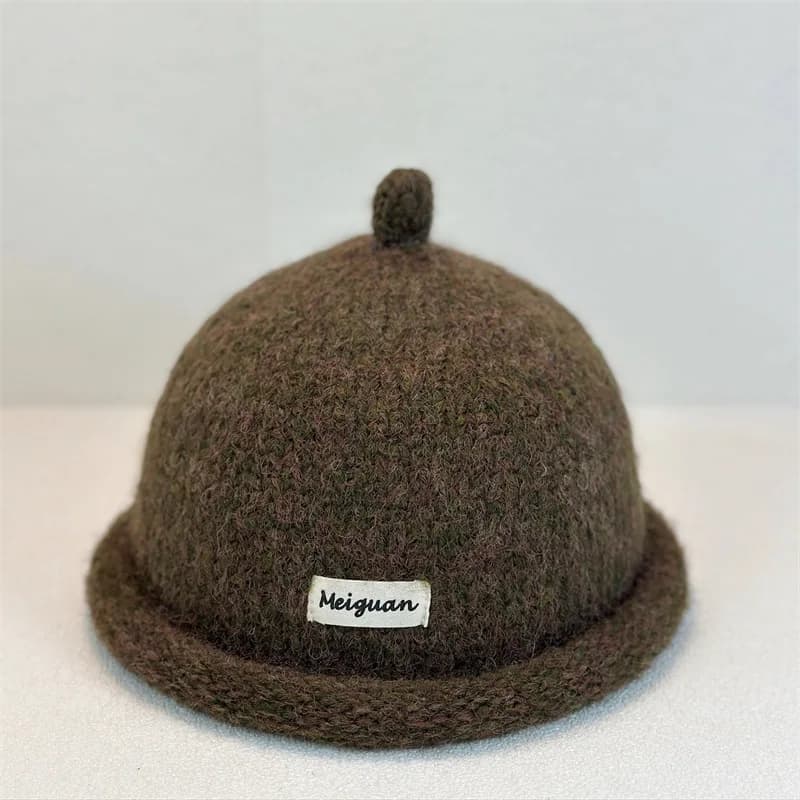Women's Winter Knit Beanie with Turned-up Brim