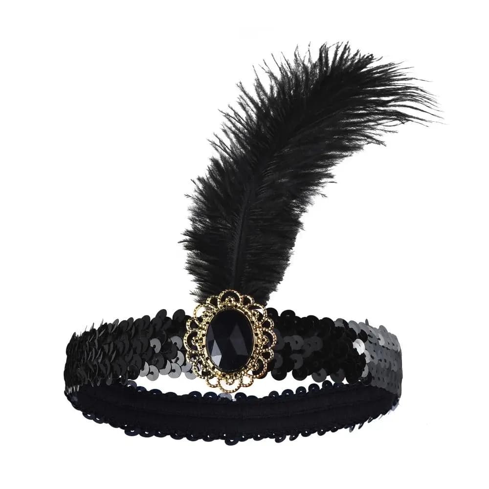 Rhinestone Feather Headband