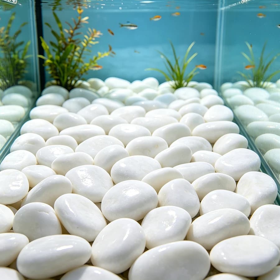 White Pebbles Aquarium Substrate 2-3cm