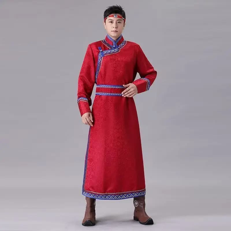 Men's Mongolian Traditional Long Robe