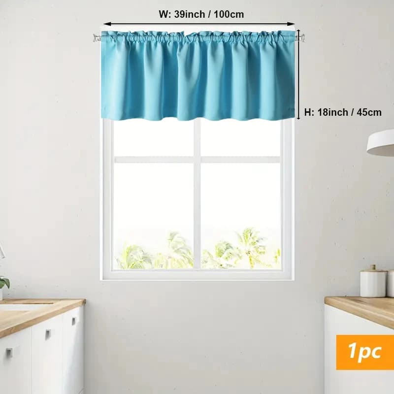 Solid Color Blackout Curtain Valance