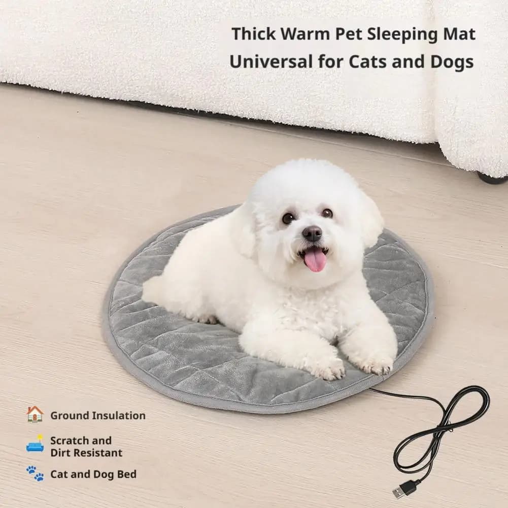 USB Plush Heated Pet Bed