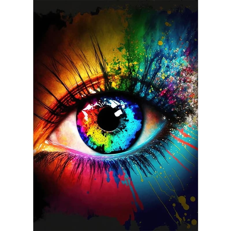 Abstract Eye Features Canvas Wall Art Print