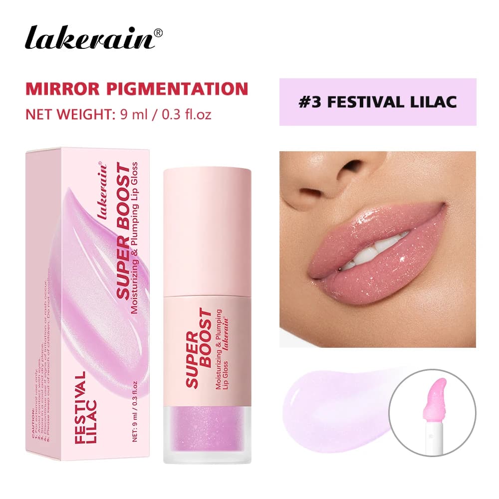 Plumping Lip Gloss Non-Sticky Boosted Mirror Shine And Volume Lip Skin Smooths Hydrating Moisturizing Lip Gloss Cosmetics