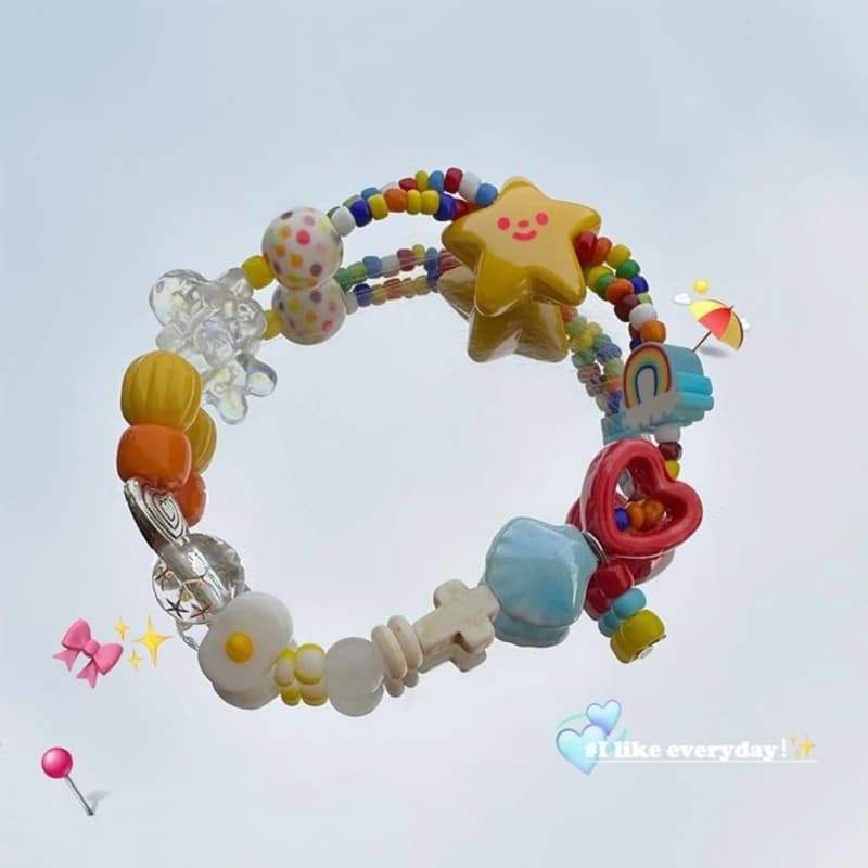 Star Beaded Stretch Bracelet