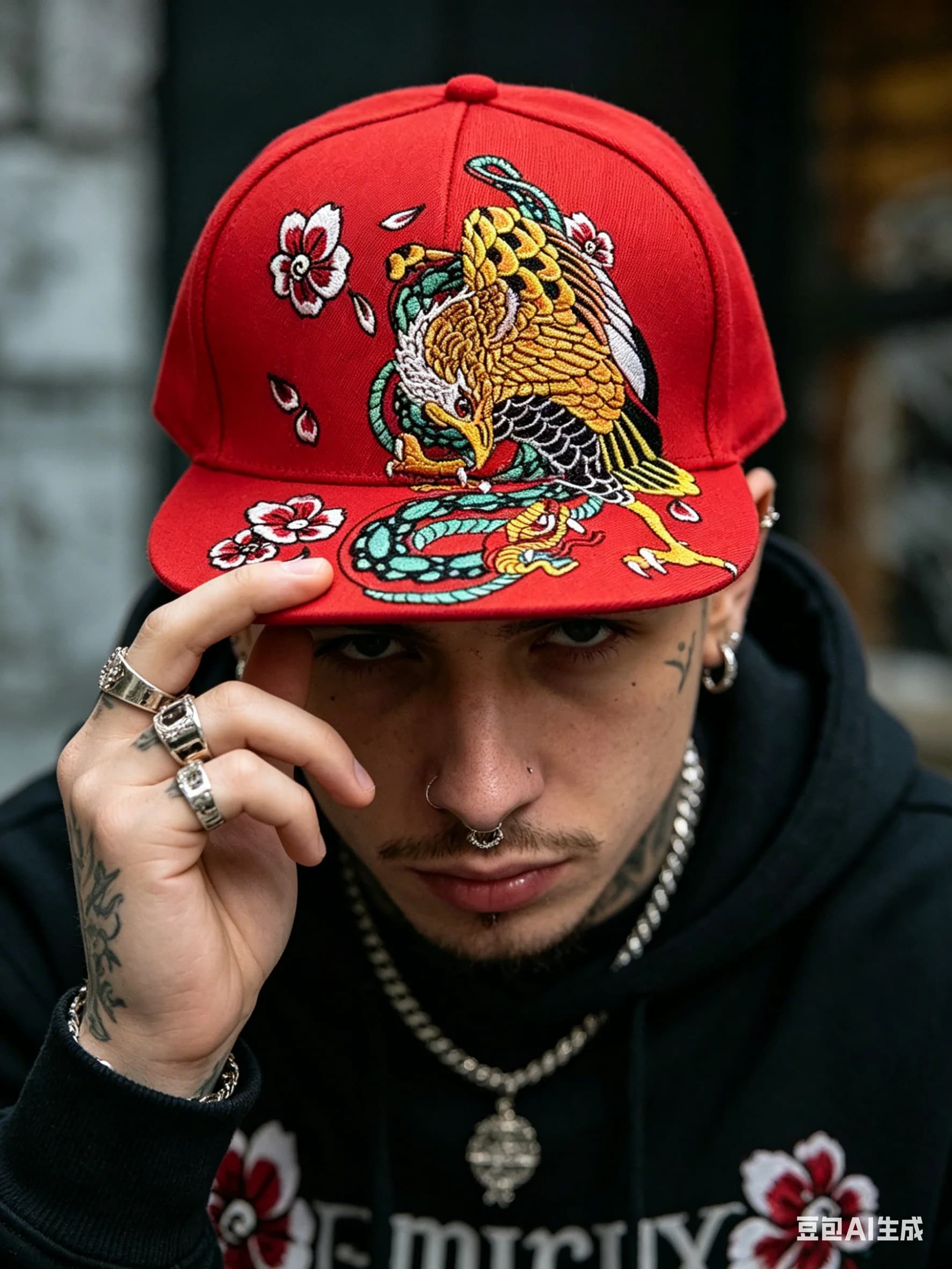 Embroidered Flat Top Baseball Cap