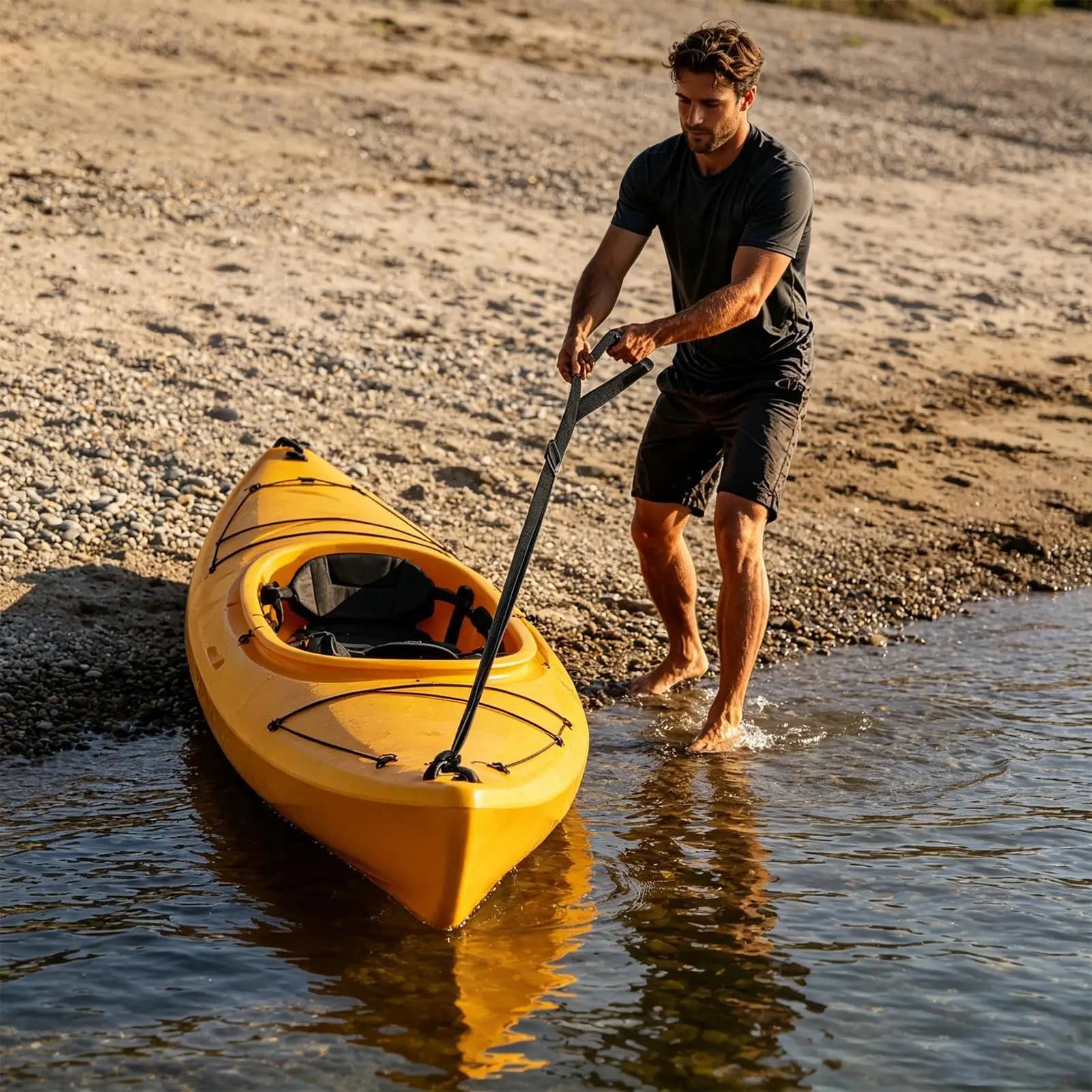 Kayak Carry Handle with Adjustable Tow Rope