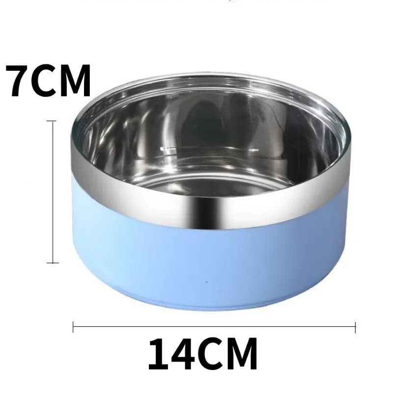 Stainless Steel Double-Layer Pet Food Bowl