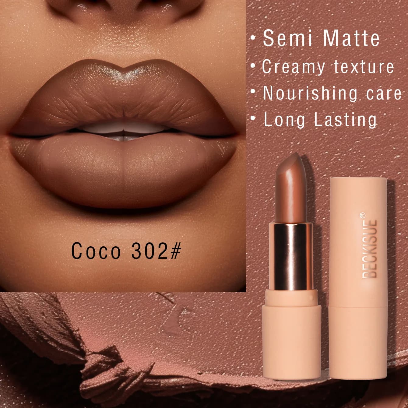 Matte Nude Brown Lipstick