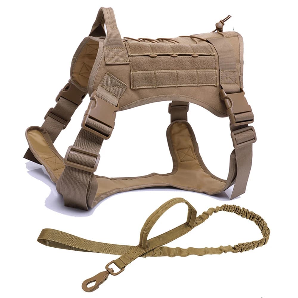 Tactical Dog Harness with MOLLE System