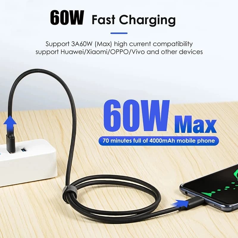 USB 3.2 Type-C Cable with Fast Charging