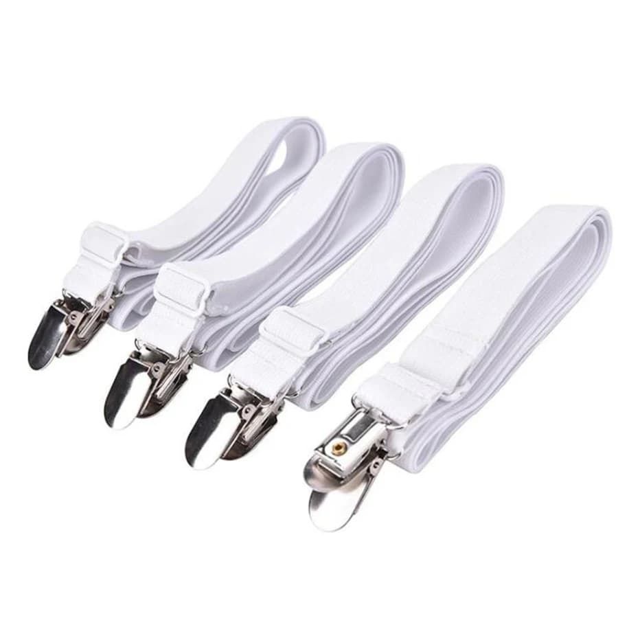Bed Sheet Grippers with Elastic Straps