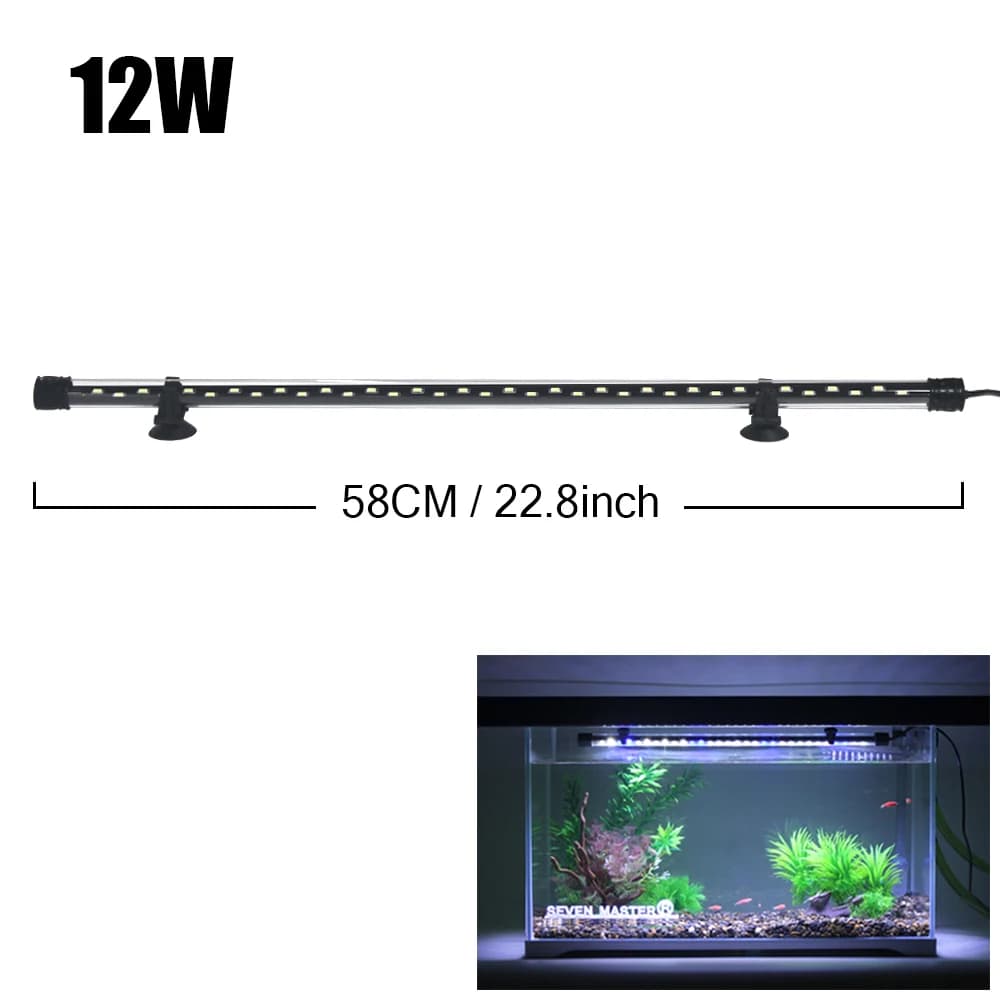 Aquarium Light LED Plant Grow Lamp Waterproof Fish Tank Light 18-58CM Underwater Aquariums Decor Lighting 90-260V 5730chip