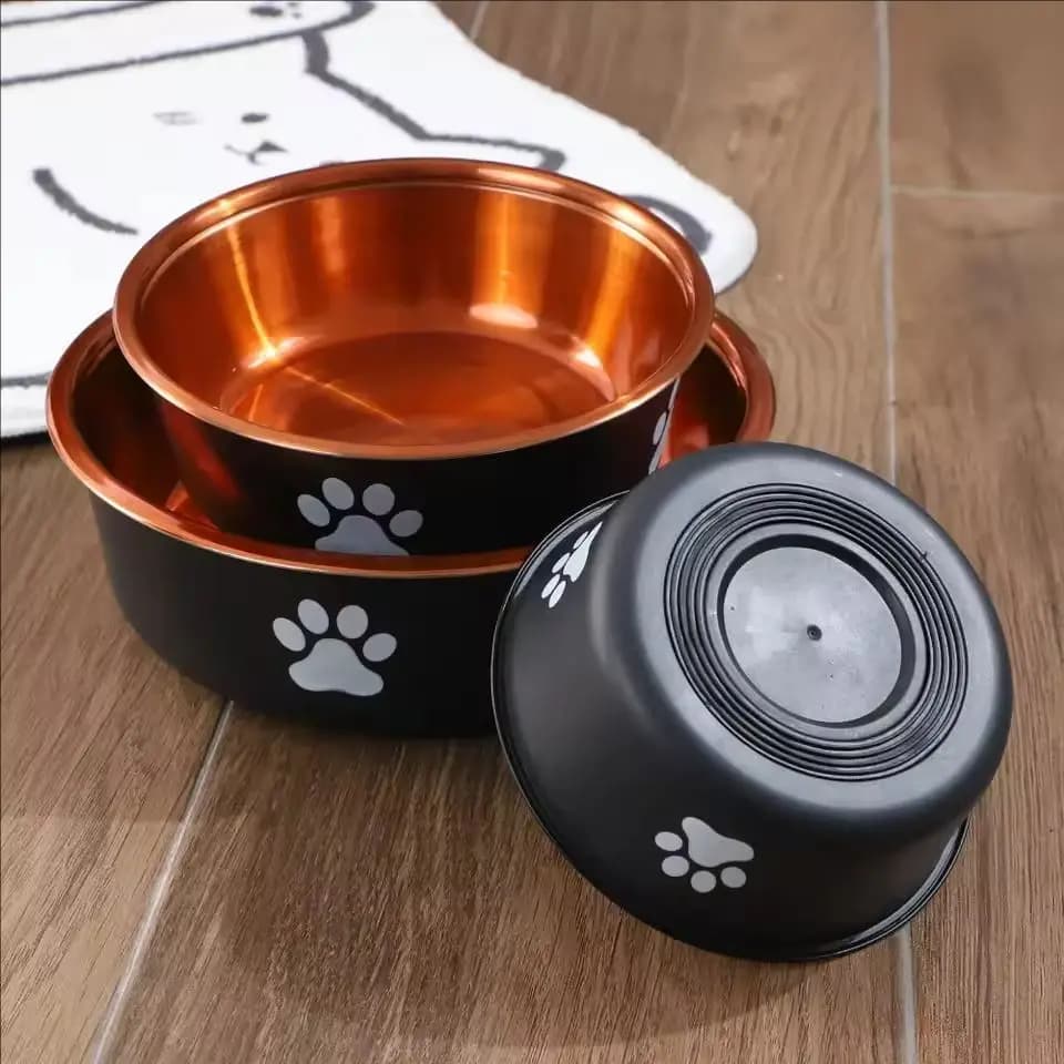 Stainless Steel Non-Slip Pet Bowl Set
